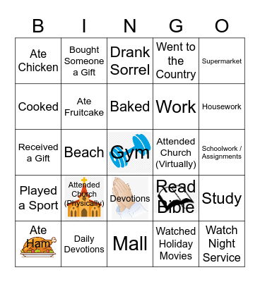 What I've Been Up To! Bingo Card