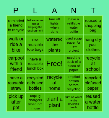 Tu B'Shevat Bingo Card