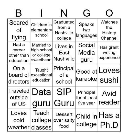 Hello Bingo!! Bingo Card