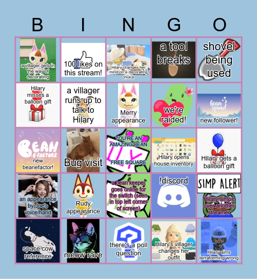Beango Bingo Card