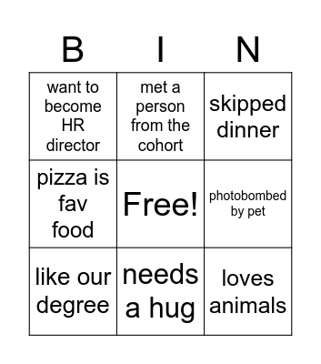 Trial Run Bingo Card