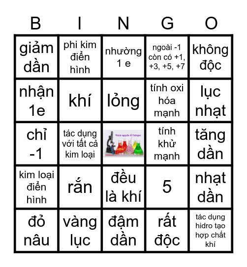 BINGO HALOGEN Bingo Card