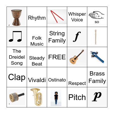 MUSIC BINGO Card
