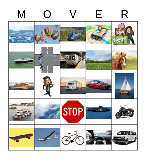 Ch 14, Medios de transporte Bingo Card