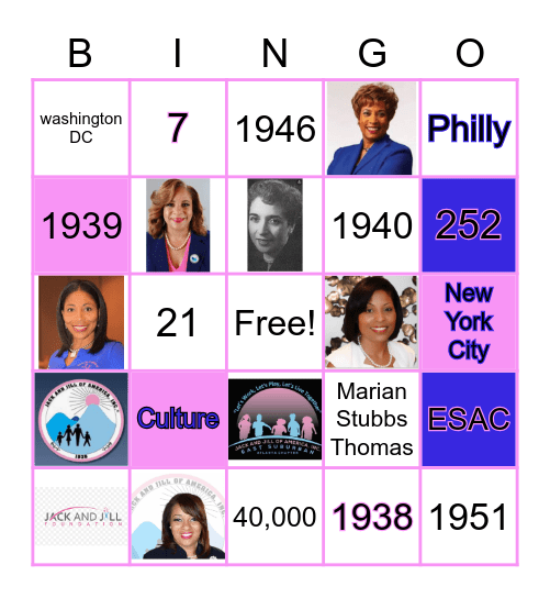 1938 Diner En Blanc Bingo Card