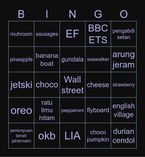 jisung 🆒 Bingo Card