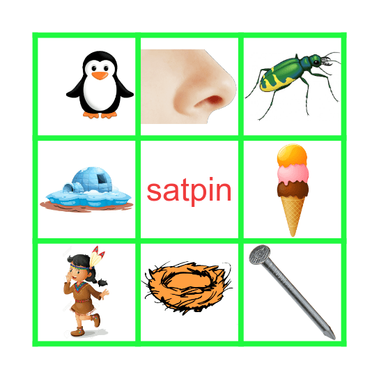 satpin Bingo Card