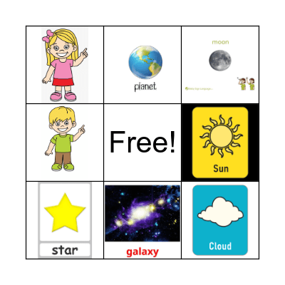 Sky and Space Bingo Card