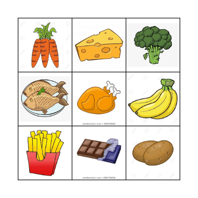 FOOD Bingo Card