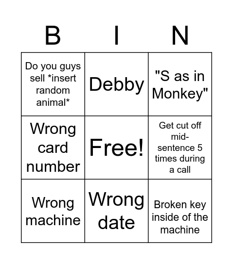 E X P R E S S Bingo Card