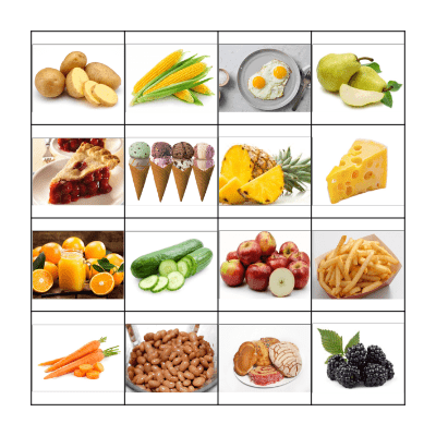 5.U1 Comida Bingo Card