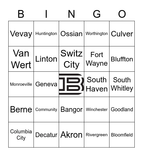 Biggs Bingo 2/23/21 Bingo Card