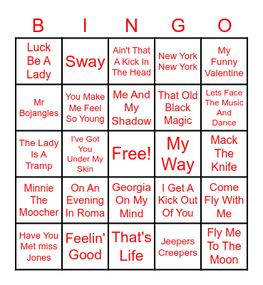 Swingo! Bingo Card