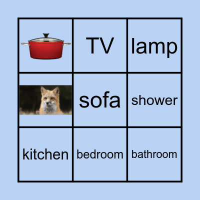 Rooms in the house Bingo Card