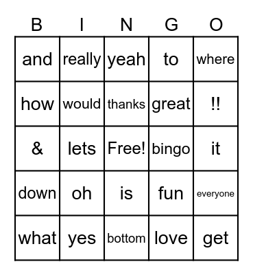 B.Bingo Card