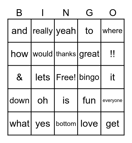 B.Bingo Card