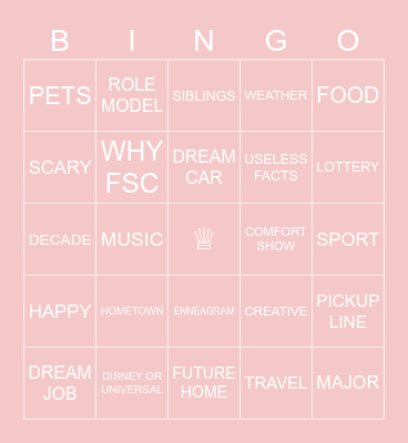 Big Little Bingo! Bingo Card