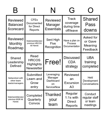 MGR All Hands Bingo Card