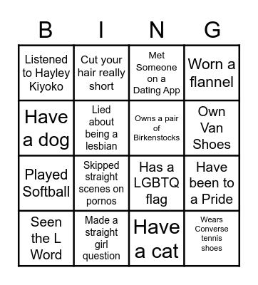 Michigan LBGTQ Bingo 1 Bingo Card