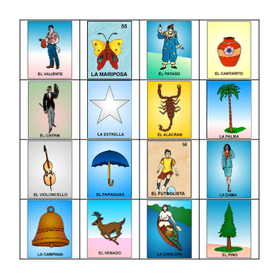 Loteria Bingo Card