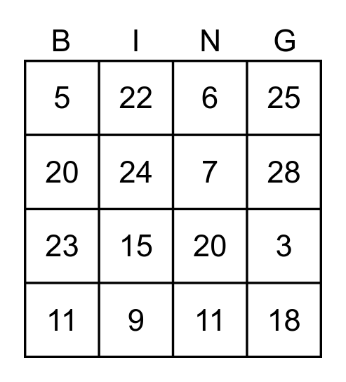 Thuiswerkbingo Card