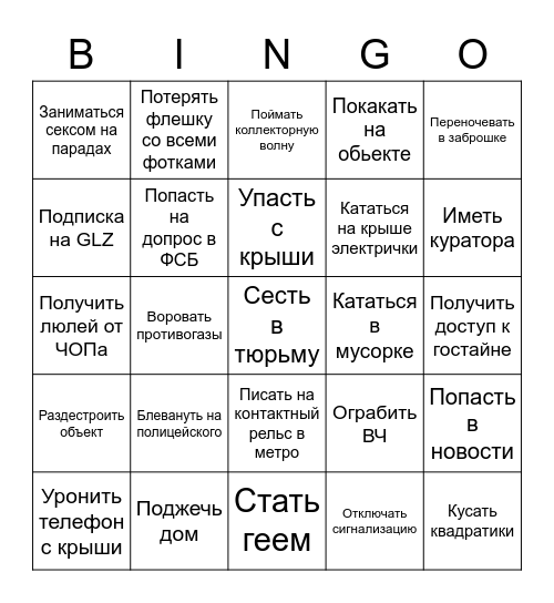 ЛП Бинго! Bingo Card