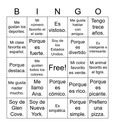 ¡Yo, yo y yo! Bingo Card
