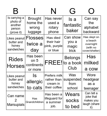 AFS BINGO Card