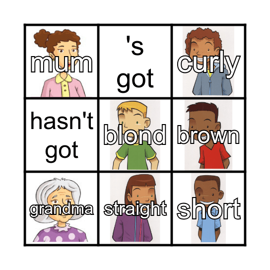 Hair Bingo Card