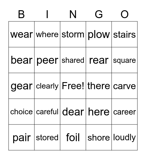 3-3/20 Bingo Card