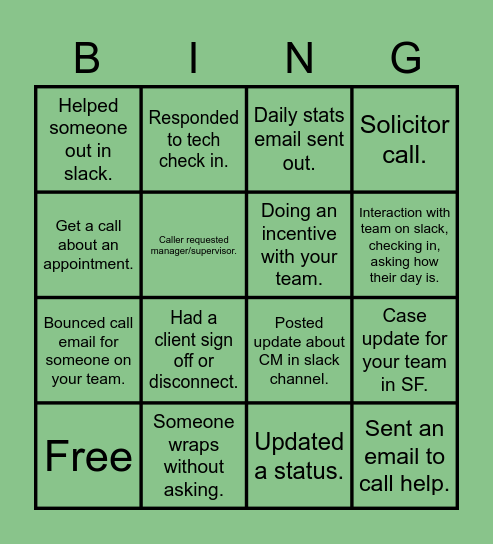 TL Bingo! Bingo Card