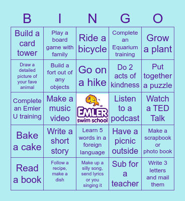 Emler Bingo Card