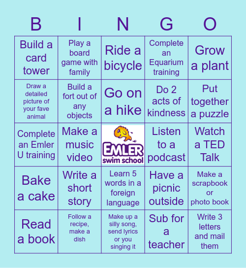 Emler Bingo Card