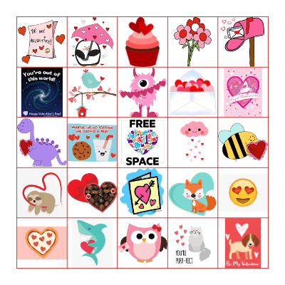 Valentine's Bingo Card