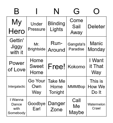 Retreat Singo Bingo Card