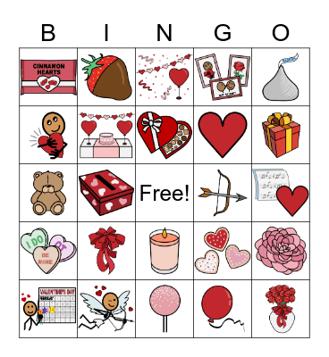 Valentine's Day Bingo Card