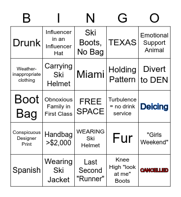 EGE Bingo Card