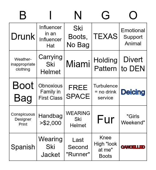 EGE Bingo Card