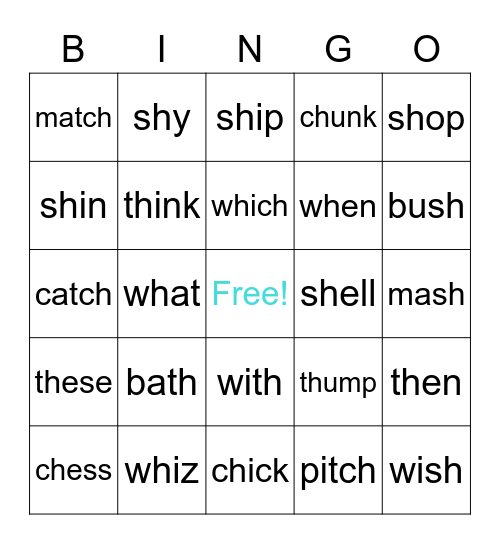H-Friends Bingo Card