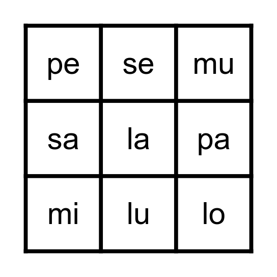 Unidad 1 Bingo Card