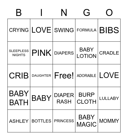 WELCOME EVERLY! Bingo Card