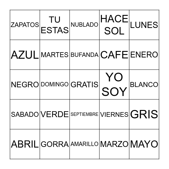 Bingo Card