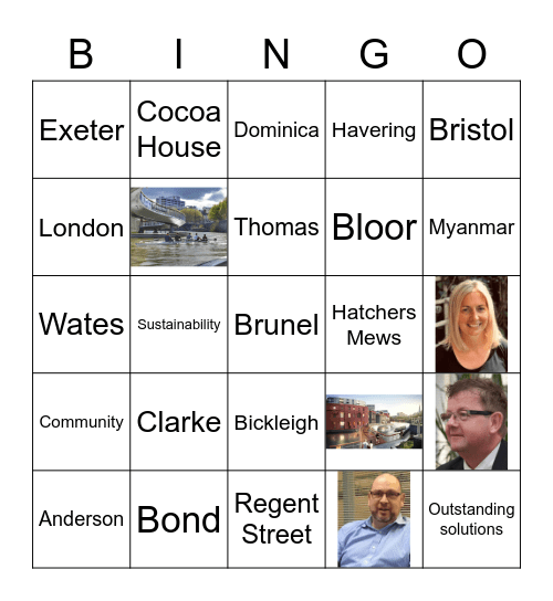 Clarkebond Bingo Card
