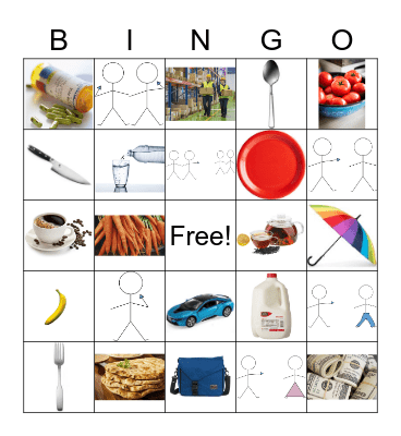 Basic English Pronouns & Beyond Bingo Card