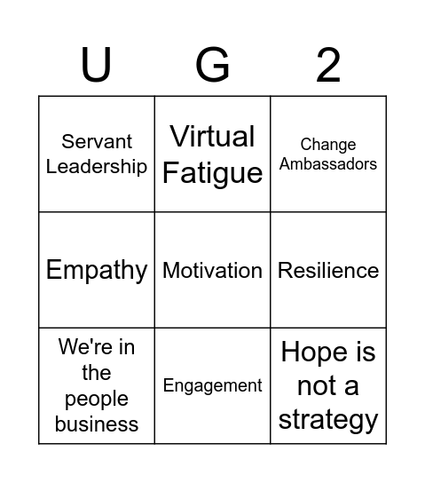 Managing Through Uncertainty Bingo Card