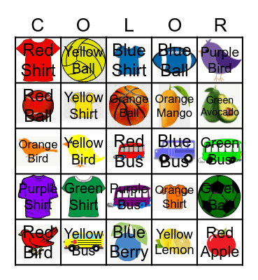 Color Bingo Card