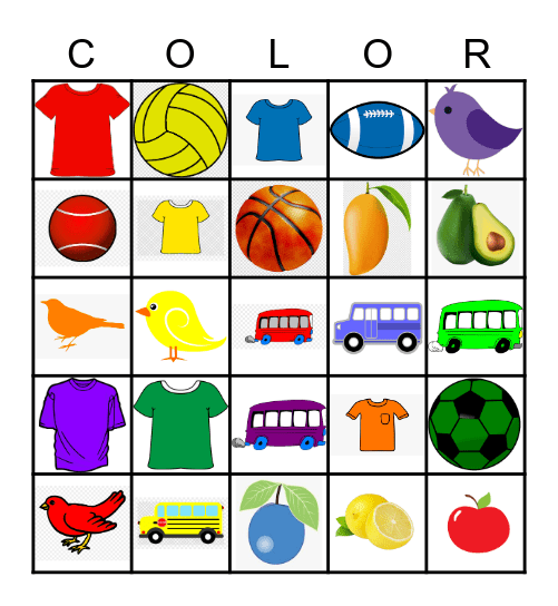 Color Bingo Card