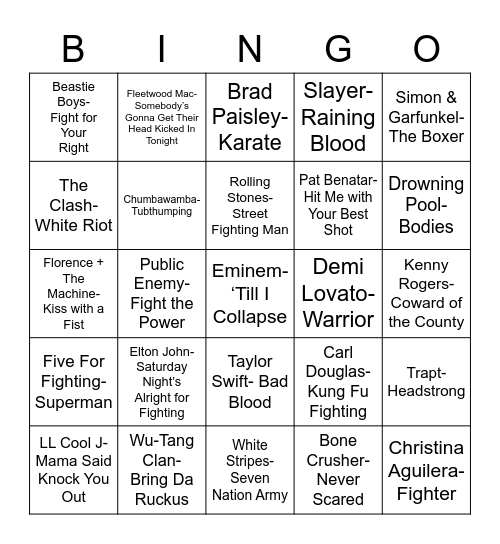 Total-Quiz.com Presents: Radio Bingo Cage Match Bingo Card