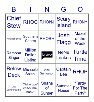 BRAVO BINGO Card