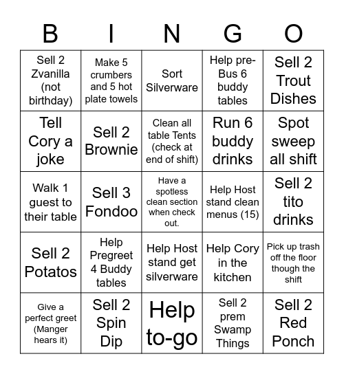 1/20/21 Bingo Card